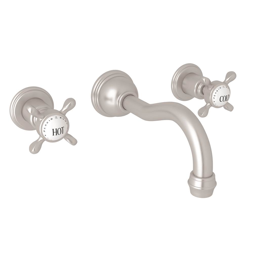Perrin & Rowe Edwardian™ Wall Mount Lavatory Faucet With Column Spout