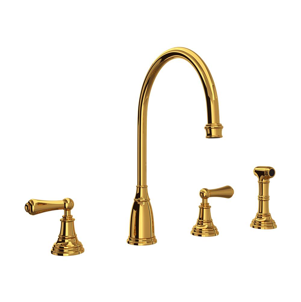 Perrin & Rowe Georgian Era™ Two Handle Kitchen Faucet With Side Spray