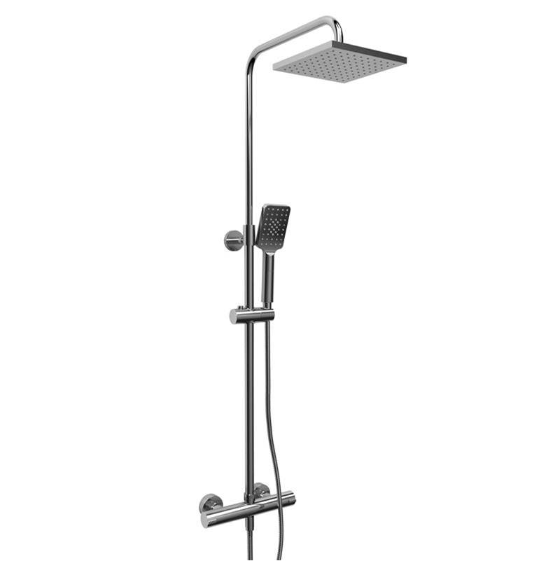 Riobel Duo shower rail with Type T (thermostatic) 1/2'' external bar