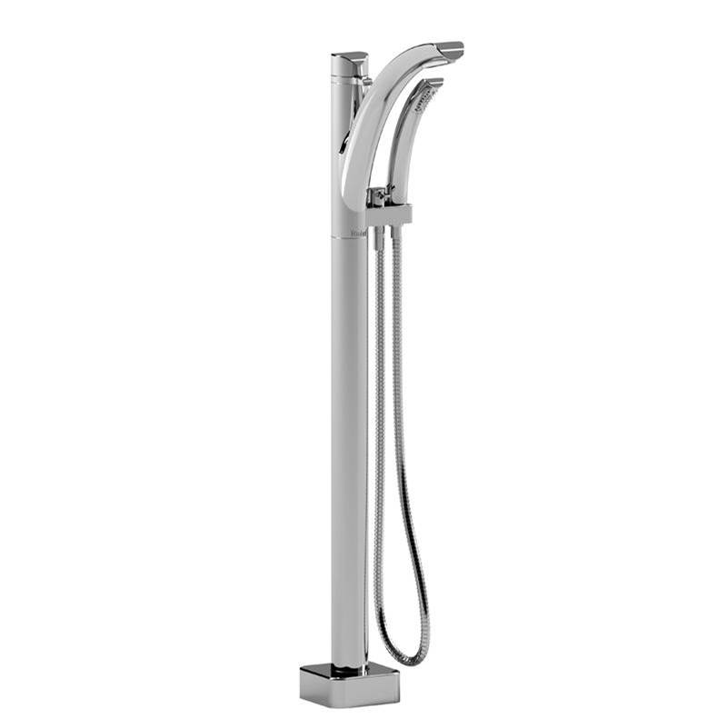 Riobel Floor-mount Type T/P (thermostatic/pressure balance) coaxial tub filler with handshower