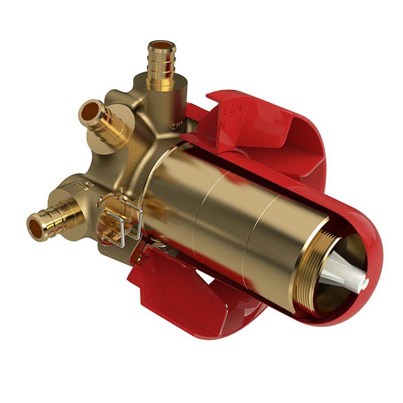 Riobel Pro 3-way Type T/P (thermostatic/pressure balance) coaxial valve rough without cartridge PEX