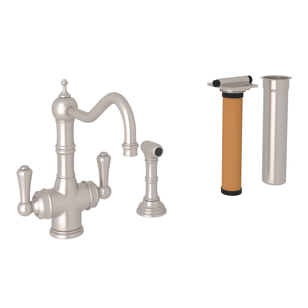 Rohl Canada Edwardian™ Two Handle Filter Kitchen Faucet Kit With Side Spray