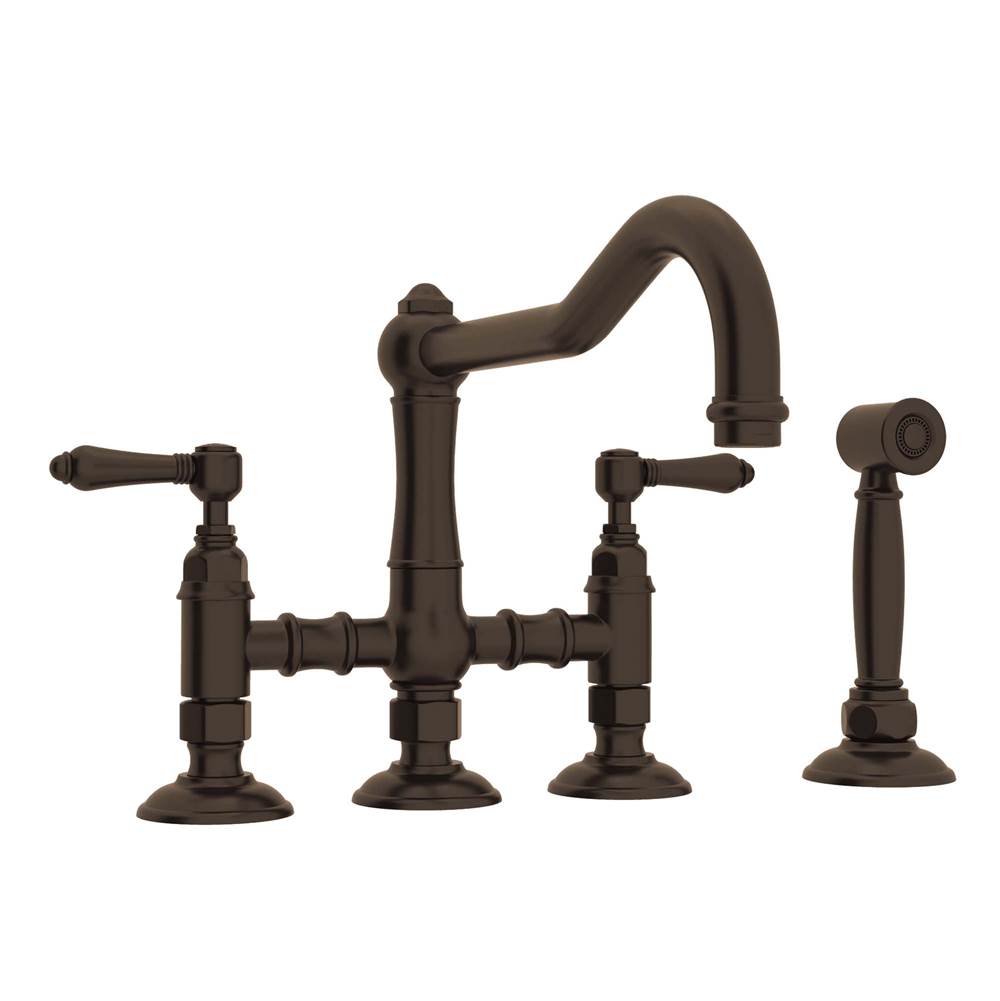 Rohl Canada Acqui® Bridge Kitchen Faucet With Side Spray