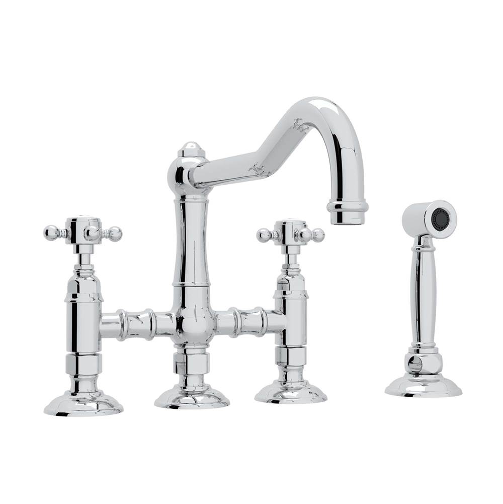 Rohl Canada Acqui® Bridge Kitchen Faucet With Side Spray