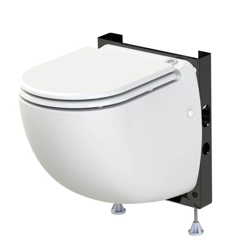 Saniflo Sanicompact Comfort Wall-Hung Macerating Dual-Flush Toilet Complete With Carrier. Includes Soft Close Seat.