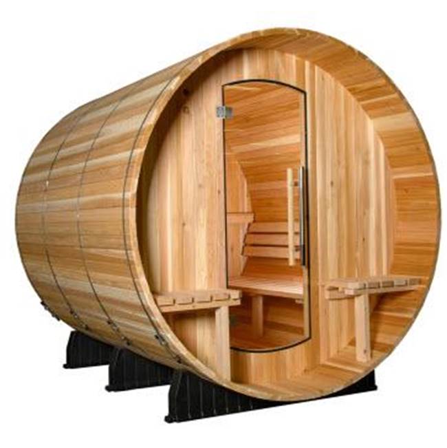 ThermaSol Largest 6 Person Outdoor Barrel Sauna With Canopy