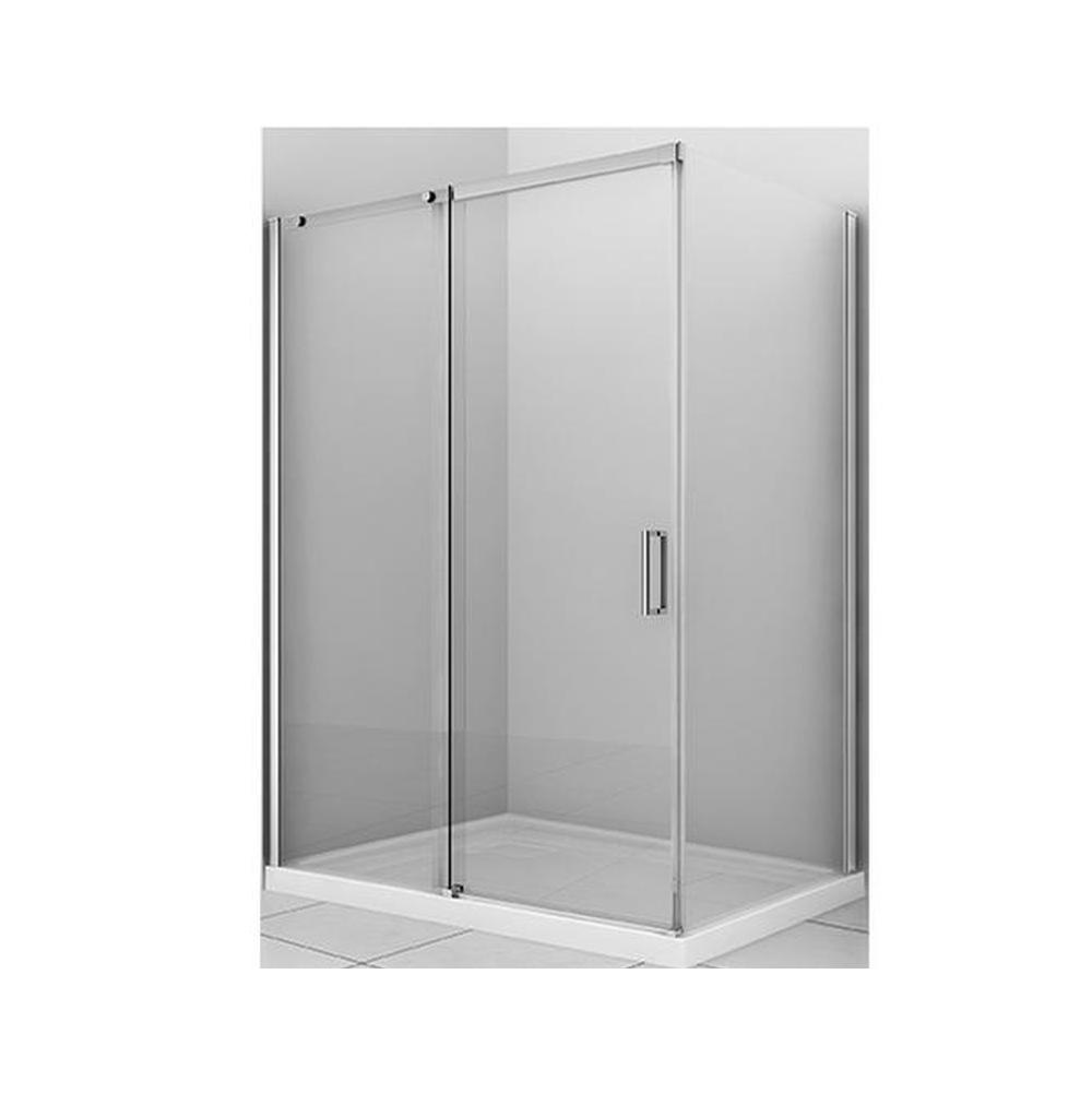 Zitta Canada Vague 54 Chrome Clear Angle Shower Door